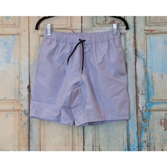 Asos Design Mens Size 2XS Purple Polyester Mesh Drawstring Waistband Swim Shorts - Picture 1 of 6